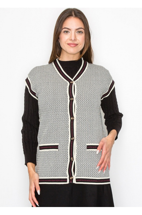 Classic Knitted Contrast Vest