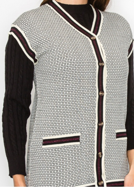 Classic Knitted Contrast Vest