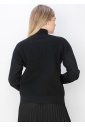 Pearl Accent Black Knit Sweater