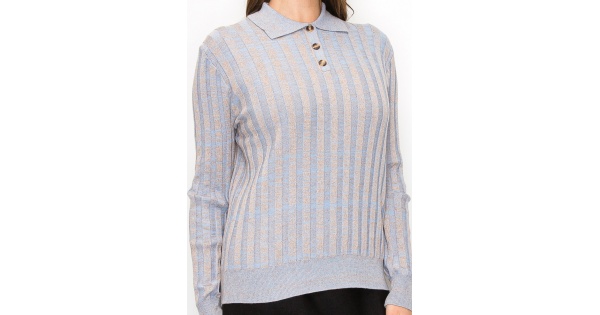 ☆25美品☆+CLOTHET Knit Polo-shirt ディープブルー 3 3sixteen - Long Sleeve Knit Polo ~ Midnight Alpaca