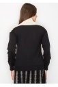 Colorblock Mock Neck Sweater