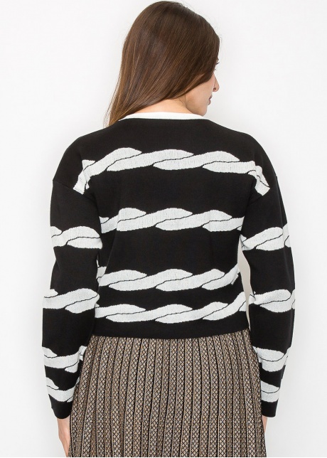 Black & White Swirl Sweater