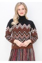 Zigzag Chic: Multicolor Chevron Sweater