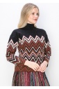 Zigzag Chic: Multicolor Chevron Sweater