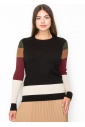 Multicolor Sleeve Crewneck Top