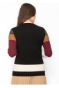 Multicolor Sleeve Crewneck Top