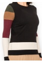 Multicolor Sleeve Crewneck Top