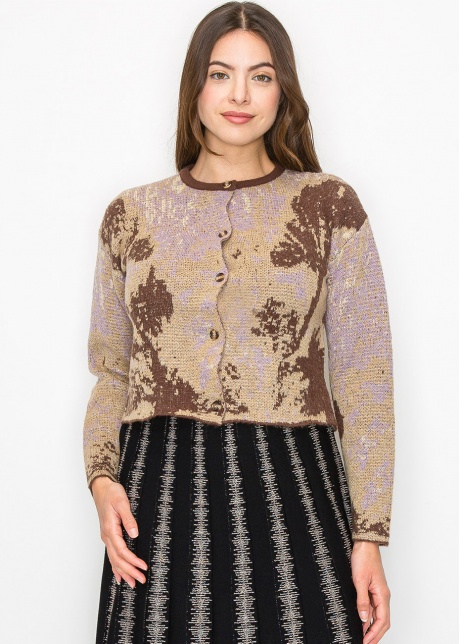Autumn Hues Buttoned Cardigan