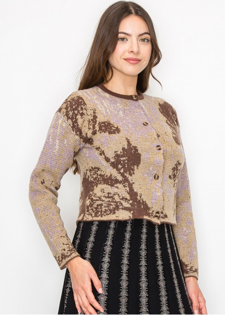 Autumn Hues Buttoned Cardigan