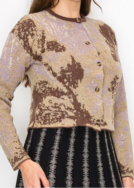 Autumn Hues Buttoned Cardigan