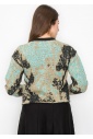 Abstract Nature Buttoned Cardigan