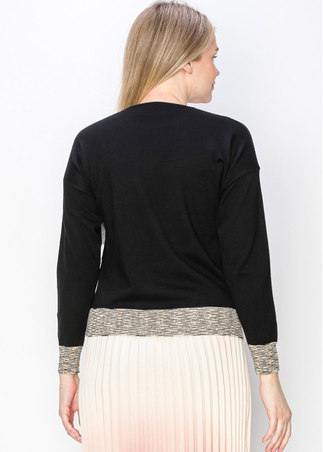 Abstract Patch Knit Sweater