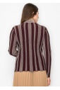 Burgundy Glow Stripe Knit Sweater