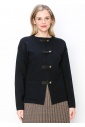 Soft Black Cardigan with Toggles and Pockets