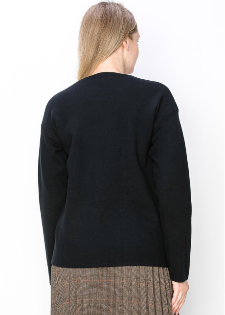 Soft Black Cardigan with Toggles and Pockets