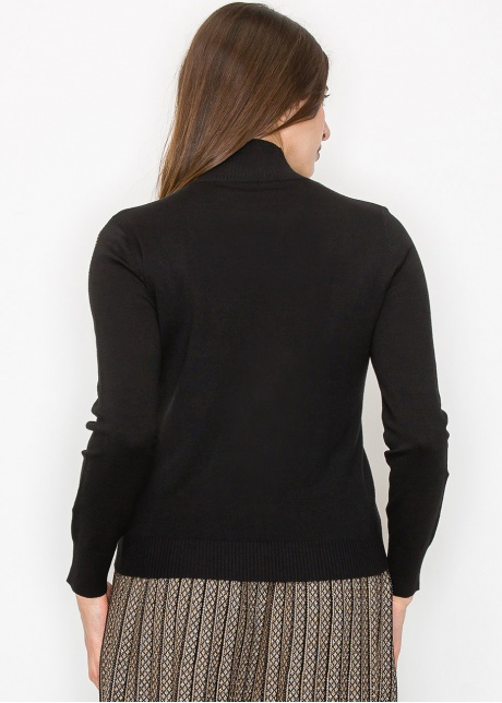 Metallic Accent High-Neck Sweater