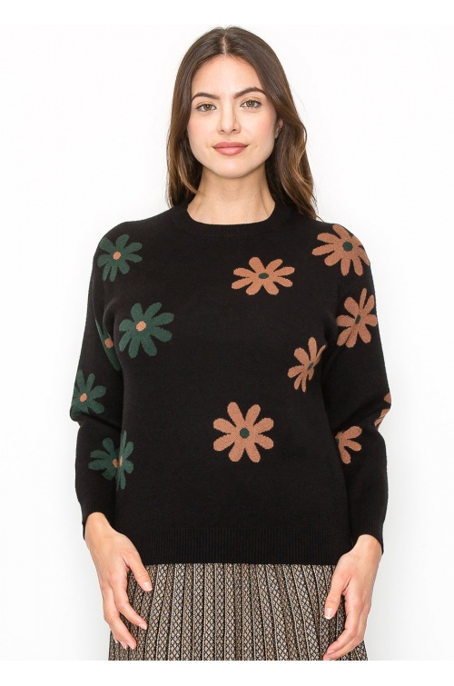 Garden Blooms Knit Pullover