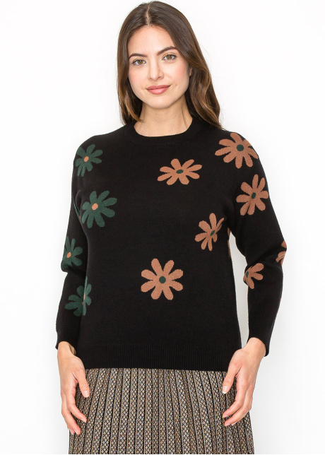 Garden Blooms Knit Pullover