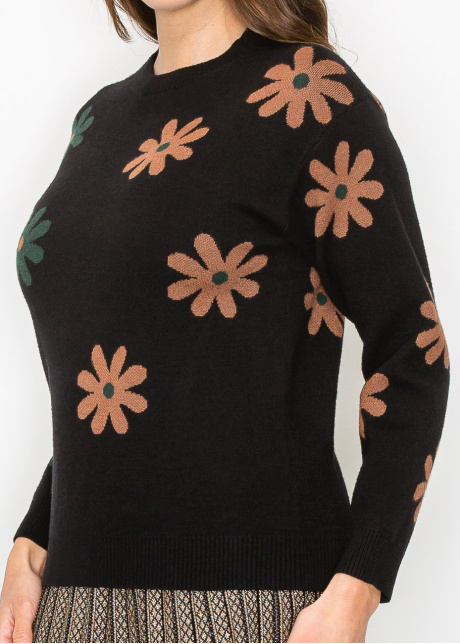 Garden Blooms Knit Pullover
