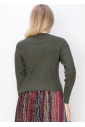 Olive Green Cable-Knit Sweater