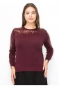 Elegant Burgundy Sequin Sweater