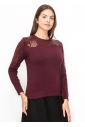 Elegant Burgundy Sequin Sweater