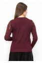 Elegant Burgundy Sequin Sweater