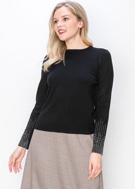 Sparkle Sleeve Knit Top