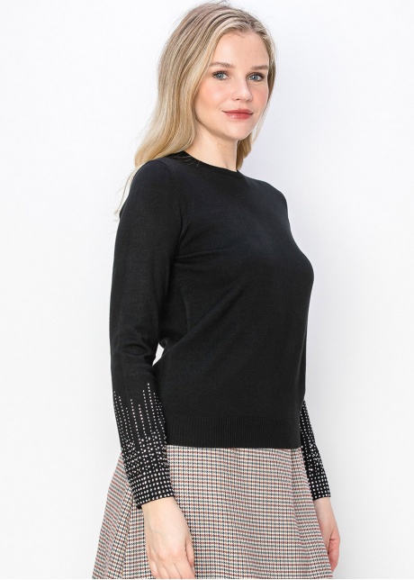 Sparkle Sleeve Knit Top
