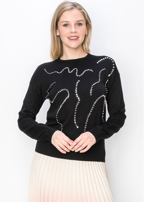 Artistic Silver Detail Pullover