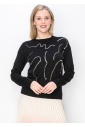 Artistic Silver Detail Pullover