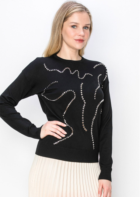 Artistic Silver Detail Pullover