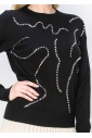 Artistic Silver Detail Pullover