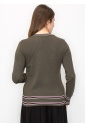 Casual Olive V-Neck Sweater