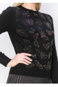 Sparkling Butterfly Knit Sweater