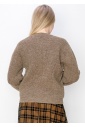 Ribbed Knit Taupe Cardigan