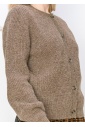 Ribbed Knit Taupe Cardigan