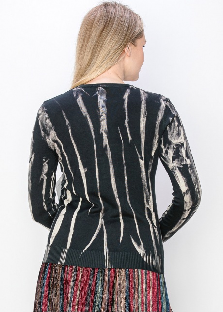 Graphic Line Print Sweater