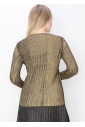 Shimmering Gold Ribbed Sweater