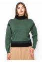 Two-Tone Turtleneck Pullover