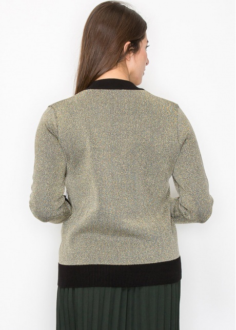 Gold Shimmer Zip-Up Jacket