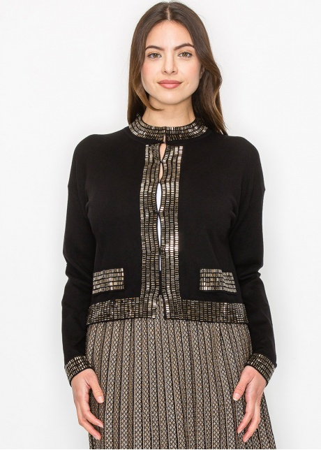 Metallic Harmony Sweater Jacket
