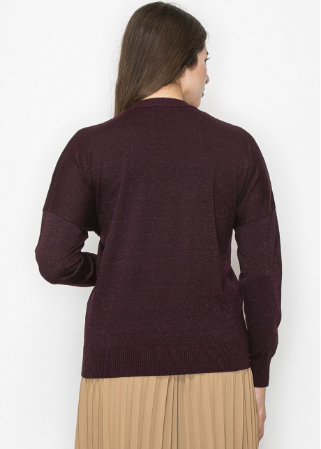 Cozy Burgundy Knit Pullover