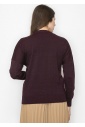 Cozy Burgundy Knit Pullover