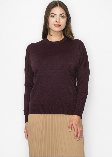 Cozy Burgundy Knit Pullover