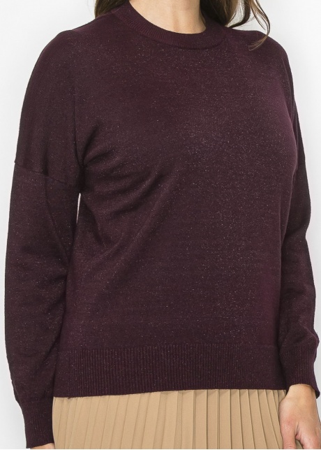 Cozy Burgundy Knit Pullover