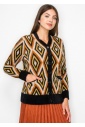 Autumn Vibes Geometric Cardigan