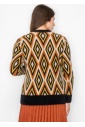 Autumn Vibes Geometric Cardigan