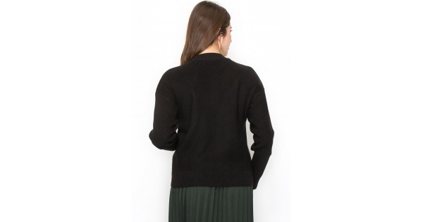 Black Zip Cardigan with Pocket Detail | Modest Women