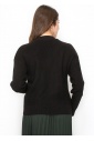 Black Zip Cardigan with Pocket Detail